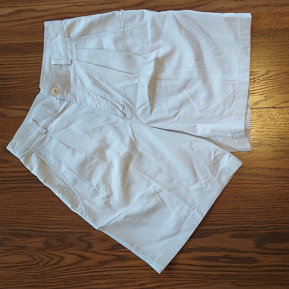 Patagonia 90s Vintage High Waist Pleated Linen Blend Shorts Womens Size 10